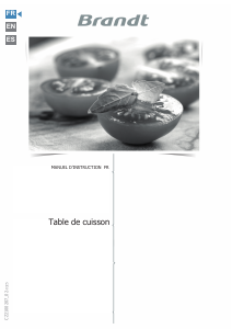 Mode d’emploi Brandt BPI2638UB Table de cuisson