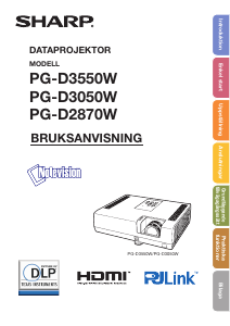 Bruksanvisning Sharp PG-D3550W Projektor