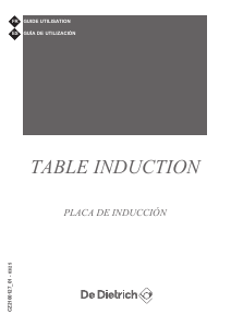 Manual de uso De Dietrich KDTI9337B Placa