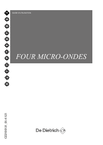 Manual De Dietrich DME7121BB Microwave