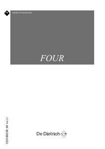 Mode d’emploi De Dietrich DFP7800X Four