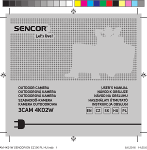 Instrukcja Sencor 3CAM 4K02W Action cam