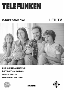 Bruksanvisning Telefunken D40F750M1CWI LED TV