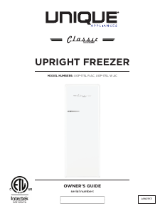 Handleiding Unique UGP-175L R AC Vriezer