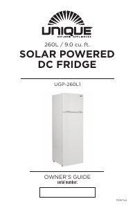 Bruksanvisning Unique UGP-260L W Kyl-frys