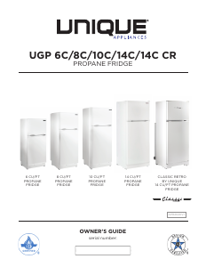 Bruksanvisning Unique UGP-14C CR CM W Kyl-frys