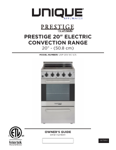 Manual Unique UGP-20V EC S/S Range