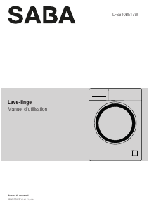 Mode d’emploi SABA LFS610BE17W Lave-linge
