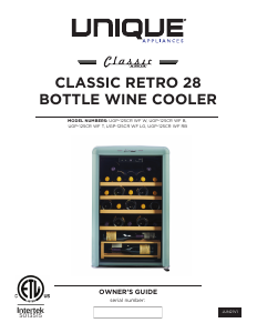 Manual Unique UGP-125CR WF W Wine Cabinet
