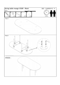 كتيب Jotex VEJBY مائدة طعام