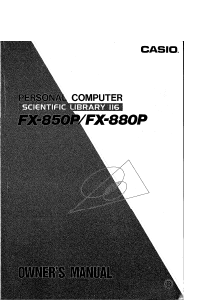Handleiding Casio FX-880P Scientific Library 116 Rekenmachine