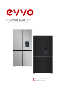 Bruksanvisning EVVO F100B GLASS AQUA Kyl-frys