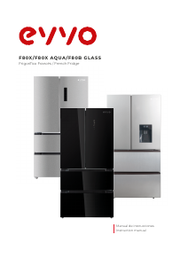 Bruksanvisning EVVO F80B GLASS Kyl-frys