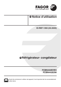 Mode d’emploi Fagor FCBN442EDBX Réfrigérateur combiné
