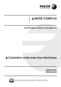 Mode d’emploi Fagor FACM1003B Cuisinière