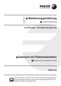 Bedienungsanleitung Fagor FCM104B Herd