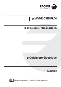Mode d’emploi Fagor FACE103B Cuisinière