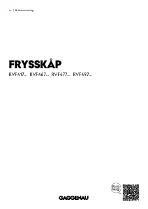 Bruksanvisning Gaggenau RVF417190 Frys