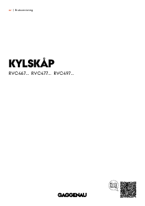 Bruksanvisning Gaggenau RVC497190 Kylskåp