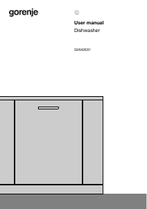Bruksanvisning Gorenje GV642E61 Diskmaskin
