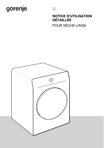 Mode d’emploi Gorenje DNE92/GND Sèche-linge
