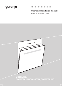 Rokasgrāmata Gorenje BO6635E01BG Cepeškrāsns