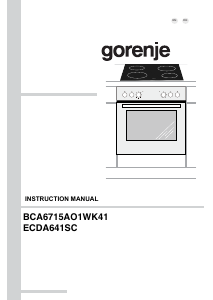 Bruksanvisning Gorenje BCA6715AO1WK Spis