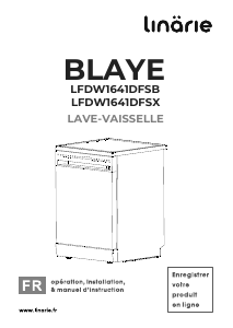 Bruksanvisning Linärie LFDW1641DFSX Blaye Diskmaskin