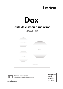 Mode d’emploi Linärie LIN60I3Z Dax Table de cuisson