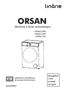 Mode d’emploi Linärie LJWM612AS Orsan Lave-linge