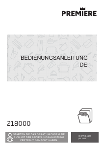Bedienungsanleitung Premiere 218000 Geschirrspüler
