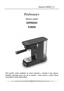 Manuál Rohnson R-98026 Kávovar na espreso