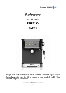Manuál Rohnson R-98035 Kávovar na espreso