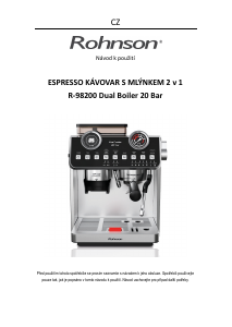 Manuál Rohnson R-98200 Kávovar na espreso