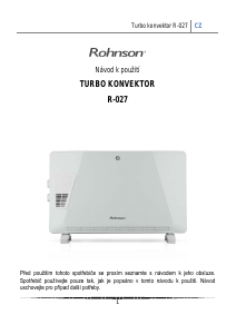 Manuál Rohnson R-027 Topení