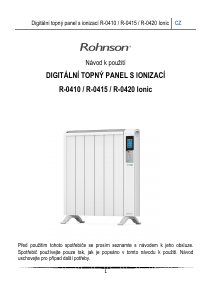 Manuál Rohnson R-0415 Topení