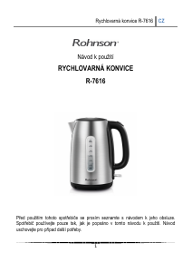 Manuál Rohnson R-7616 Konvice