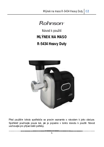 Manuál Rohnson R-5434 Mlýnek na maso