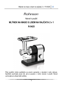 Manuál Rohnson R-5425 Mlýnek na maso