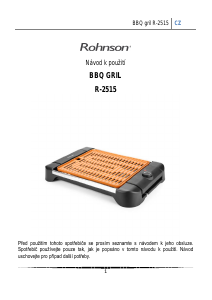 Manuál Rohnson R-2515 Stolní gril