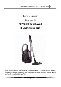 Manuál Rohnson R-1260 Vysavač