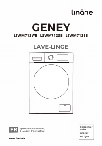 Mode d’emploi Linärie LSWM712WB Geney Lave-linge