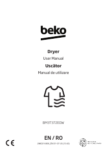 Bruksanvisning BEKO BM3T372E0W Torktumlare