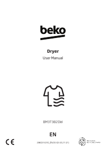 Manual BEKO BM3T3820W Dryer