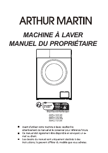 Mode d’emploi Arthur Martin AMFLL11212W Lave-linge
