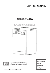 Mode d’emploi Arthur Martin AMDWL11444W Lave-vaisselle
