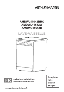 Mode d’emploi Arthur Martin AMDWL11642W Lave-vaisselle