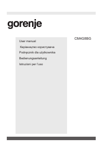 Bedienungsanleitung Gorenje CM4G8BG Kaffeemaschine