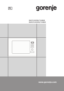 Instrukcja Gorenje BM251M2BG Kuchenka mikrofalowa