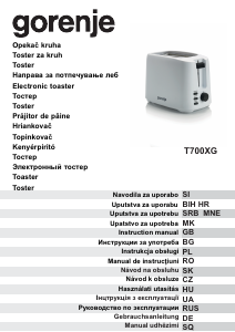 Manuál Gorenje T700XG Toustovač